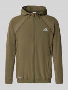adidas Training Regular Fit Trainingsjacke mit Kapuze in Oliv, Größe L