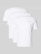 Tommy Hilfiger T-Shirt Set aus reiner Baumwolle im 3er-Pack in Weiss, ...