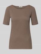 Marc O'Polo Slim Fit T-Shirt aus reiner Baumwolle in Taupe, Größe L