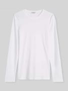 Marc O'Polo Slim Fit Langarmshirt aus Lyocell-Mix in Weiss, Größe L