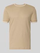 Christian Berg Men T-Shirt mit Strukturmuster und Rundhalsausschnitt i...