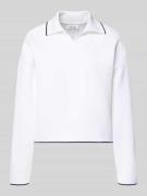 Lacoste Sport Regular Fit Sweatshirt mit Kontraststreifen in Weiss, Gr...
