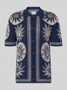 Scotch & Soda Freizeithemd mit Polokragen und Knopfleiste in Marine, G...