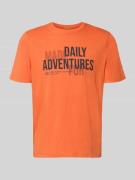 camel active Regular Fit T-Shirt aus reiner Baumwolle in Orange, Größe...