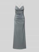 Laona Abendkleid mit Wasserfall-Ausschnitt in Oliv, Größe 32