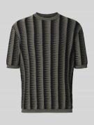 Emporio Armani T-Shirt in Strick-Optik in Marine, Größe L