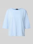 monari T-Shirt mit Rundhalsausschnitt und Logo in Hellblau, Größe 34