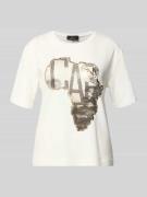 monari T-Shirt mit Motiv-Print in Weiss, Größe 34