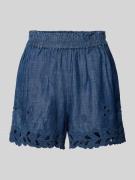 0039 Italy Shorts aus Lyocell-Leinen-Mix Modell 'BRENDA FANCY' in Jean...