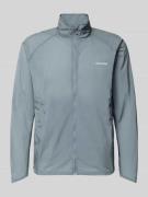 Salomon Jacke mit Logo und Eingrifftaschen in Hellgrau, Größe L