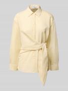 Mango Regular Fit Bluse mit Knotendetail Modell 'CHIPITI' in Hellgelb,...