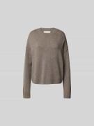 Juvia Wollpullover mit Kaschmir-Anteil in Dunkelgrau Melange, Größe M