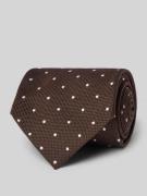 BOSS Seidenkrawatte mit Strukturmuster in Dunkelbraun, Größe 1