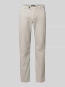 bugatti Fein strukturierte Chino mit Gesäßtaschen in Beige, Größe 32/3...