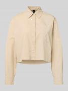 Marc Cain Boxy Fit Bluse mit Brusttaschen in Sand, Größe 34
