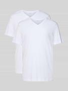 Christian Berg Men T-Shirt aus reiner Baumwolle im 2er-Pack in Weiss, ...