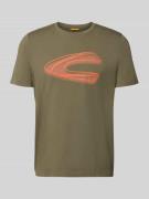 camel active Regular Fit T-Shirt aus reiner Baumwolle in Oliv, Größe 3...