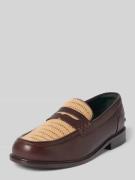 Clarks Slipper aus beschichtetem Leder Modell 'CraftJames' in Dunkelbr...