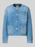 Brax Jeansjacke mit Rundhalsausschnitt Modell 'Paris' in Blau, Größe 3...
