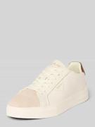 Replay Sneaker aus beschichtetem Leder mit Label-Details in Offwhite, ...