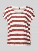 Only Regular Fit T-Shirt aus Viskose-Mix Modell 'LIRA' in Rostrot, Grö...