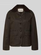 Stefanel Jacke mit Pattentaschen in Schoko, Größe L