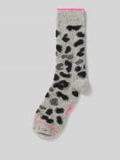 Unio Socken aus Woll-Mix im Allover-Look in Mittelgrau, Größe 36-38