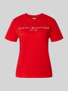 Tommy Hilfiger Regular Fit T-Shirt aus reiner Baumwolle in Rot, Größe ...