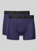 PUMA Slim Fit Trunk mit Logo-Stitching in Pflaume, Größe L