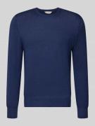 GRAN SASSO Strickpullover aus reiner Schurwolle in Marine, Größe 50