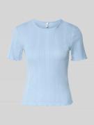 Only Slim Fit T-Shirt aus Baumwoll-Mix Modell 'TENNA' in Hellblau, Grö...