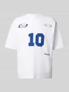 ANNARR T-Shirt mit Label-Print Modell 'OKHOLM' in Weiss, Größe L