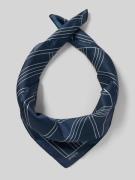 Jake*s Casual Tuch in quadratischer Form mit Label-Detail in Dunkelbla...