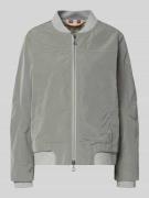 Amber & June Bomberjacke mit Zweiwege-Reißverschluss in Khaki, Größe 3...