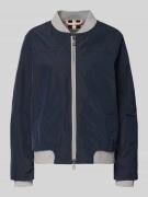 Amber & June Bomberjacke mit Zweiwege-Reißverschluss in Marine, Größe ...