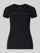 ARMANI EXCHANGE T-Shirt mit Logo und Rundhalsausschnitt in Black, Größ...