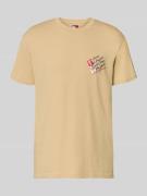Tommy Jeans Regular Fit T-Shirt aus reiner Baumwolle in Beige, Größe L