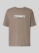 Tommy Jeans Regular Fit T-Shirt aus reiner Baumwolle in Taupe, Größe L