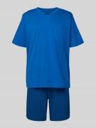 Schiesser Relaxed Fit Pyjama Set im kurzärmeliges Design Modell 'Comfo...