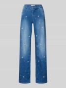 Angels Wide Fit Jeans mit Perlen- und Strasssteinbesatz in Hellblau, G...