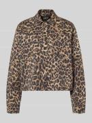 JJXX Hemdjacke im Leo-Look Modell 'SARAH' in Sand, Größe L