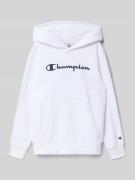 CHAMPION Hoodie aus Baumwoll-Mix in Weiss, Größe 128