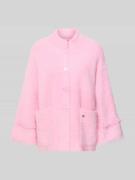 s.Oliver BLACK LABEL Regular Fit Jacke mit Stehkragen in Rosa, Größe M