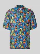 MCNEAL Regular Fit Freizeithemd aus reiner Viskose in Blau, Größe L