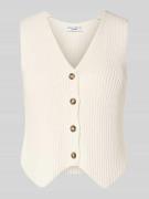 Marc O'Polo Denim Shaped Fit Weste aus reiner Baumwolle in Offwhite, G...