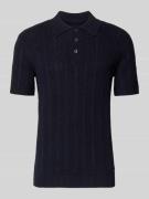 Jack & Jones Premium Slim Fit Poloshirt mit Knopfleiste in Marine, Grö...