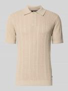 Jack & Jones Premium Slim Fit Poloshirt mit Knopfleiste in Beige, Größ...