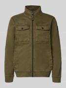 PME Legend Jacke mit Stehkragen und Brusttaschen in Oliv, Größe L