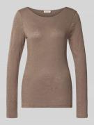 Marc O'Polo Regular Fit Langarmshirt aus reiner Baumwolle in Taupe, Gr...