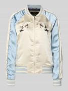 Superdry Bomber Jacke mit Motiv- und Logo-Stitching in Hellblau, Größe...